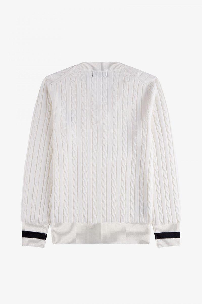 White Fred Perry K3801 Men's Knitwear | PH 1306PJJQ